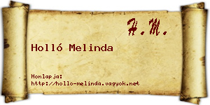 Holló Melinda névjegykártya